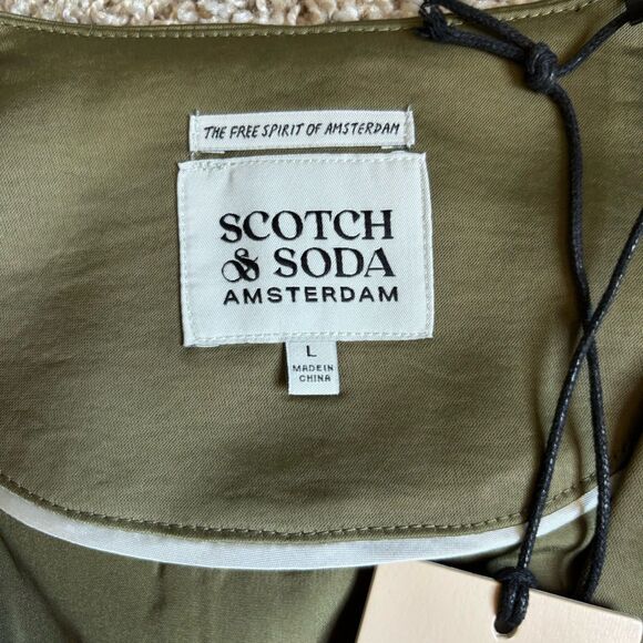 Scotch And Soda Vest Womens Size Large High Neck Martini Olive Green NEW W TAGS - Picture 3 of 10